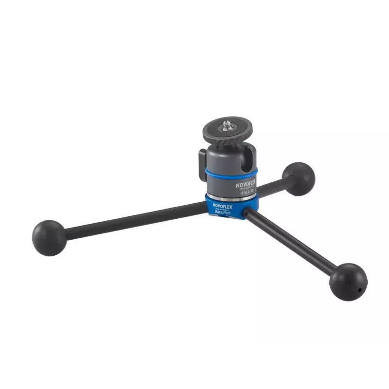 Trikojis Novoflex BasicPod Mini skaitmeniniams ir juostiniams fotoaparatams, juoda, mėlyna