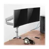 Dviejų ekranų dujinės svirties monitoriaus laikiklis Tripp Lite (EATON) DDR1732DAL 13–34 colių ekranams, spaustuvas arba kiauryminis, USB ir garso prievadai, sidabrinis