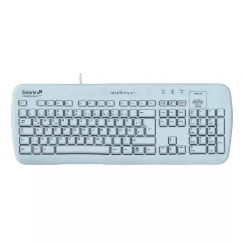 Klaviatūra Medigenic Essential VM9205 Medicininė USB PS/2 Vokiška Balta