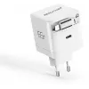 GaN Charger 65W by RealPower, 65 Watt, du USB-C prievadai, baltas