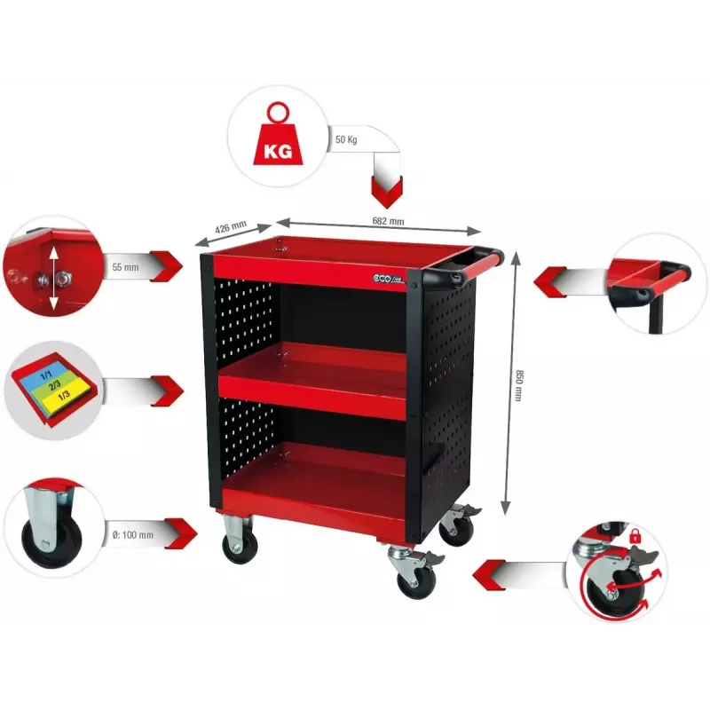 Įrankių dėžė KS Tools 890.0006 350x250x130 mm