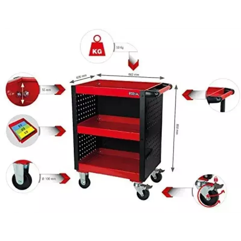 Įrankių dėžė KS Tools 890.0006 350x250x130 mm