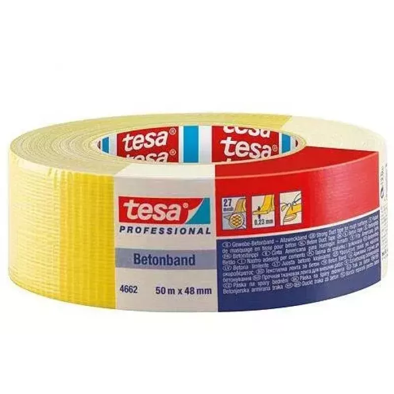 Lipni juosta Tesa 04662 Professional, geltona, 50 m × 18 mm