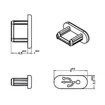 Lizdo apsauginis dangtelis USB Micro-B DeLOCK 64007
