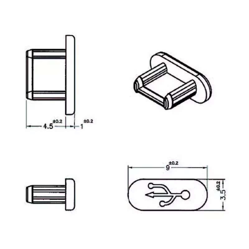 Lizdo apsauginis dangtelis USB Micro-B DeLOCK 64007