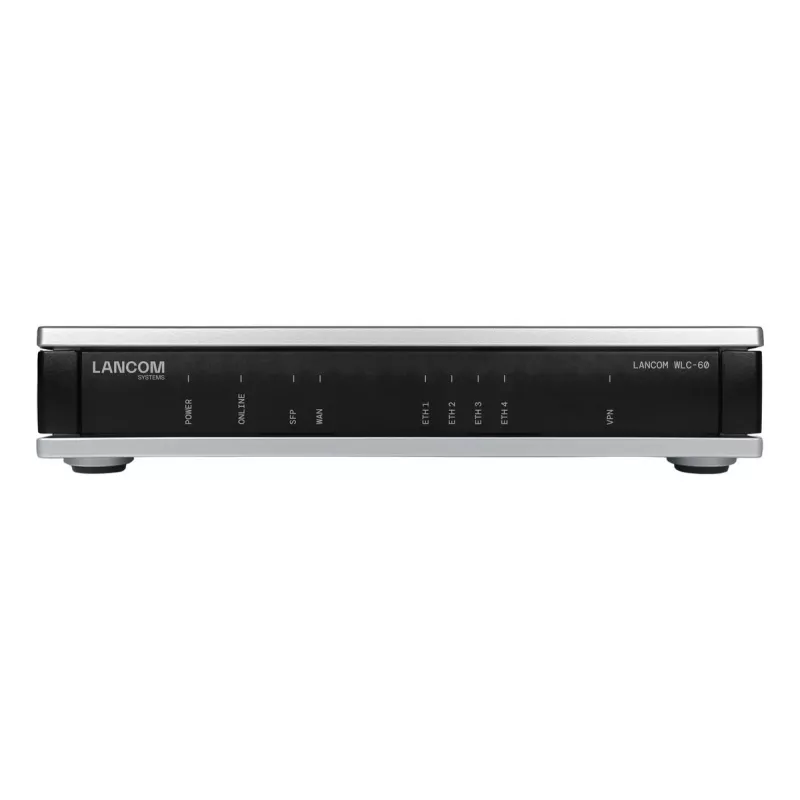 Belaidžio LAN valdiklis Lancom Systems WLC-60, vidinės antenos, Kensington užraktas, stalinis / sieninis montavimas, 10/100/1000 Mbps
