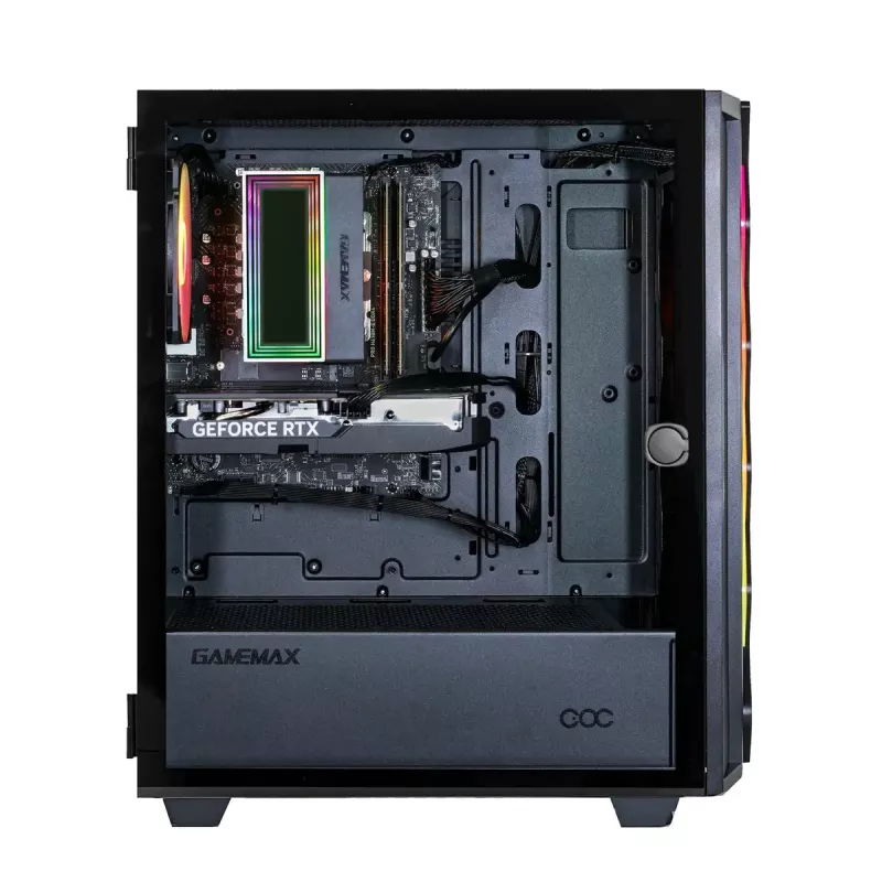 Hyrican GAMEMAX Diamond BK 7795 PC — AMD Ryzen 5 5500, 16 GB DDR4, 1 TB SSD, NVIDIA GeForce RTX 5050, Windows 11 Home, Juoda