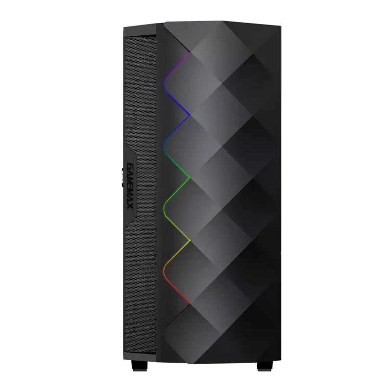 Hyrican GAMEMAX Diamond BK 7795 PC — AMD Ryzen 5 5500, 16 GB DDR4, 1 TB SSD, NVIDIA GeForce RTX 5050, Windows 11 Home, Juoda