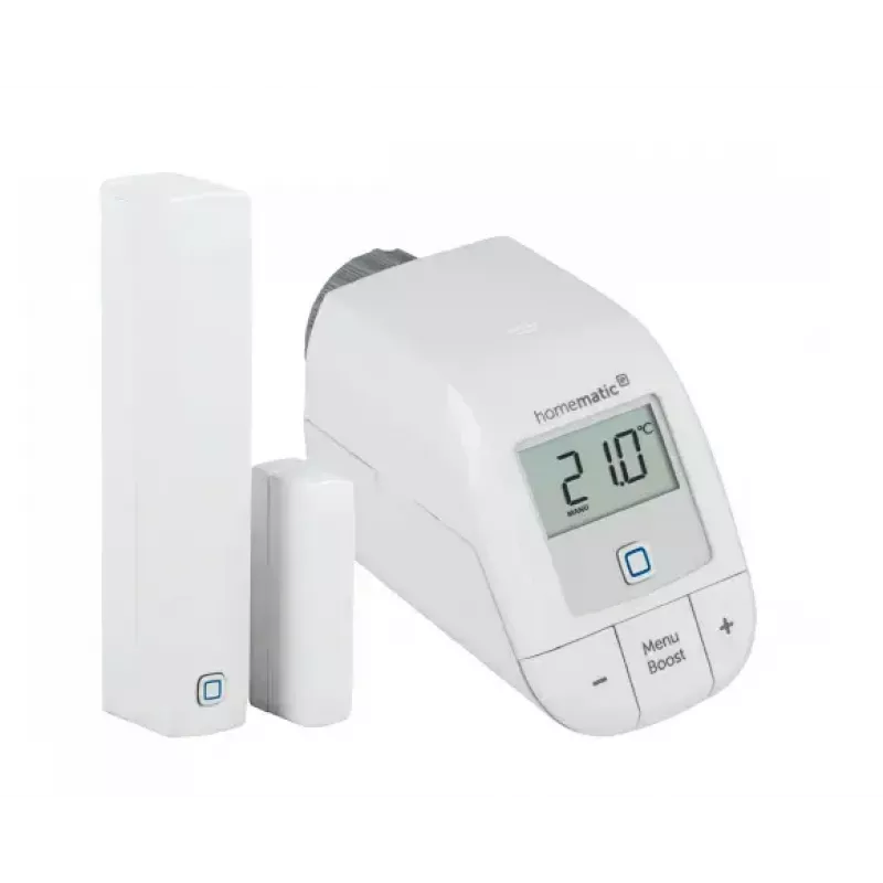 Termostatas Homematic IP HmIP-SK9 — RF, maitinamas baterijomis, baltas, 57×68×102 mm