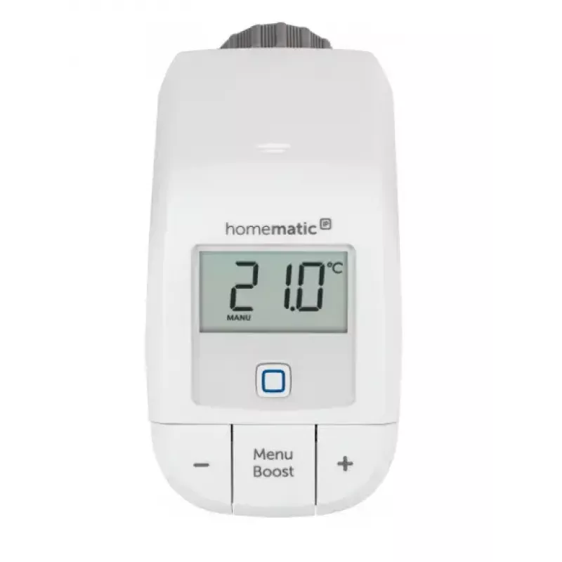 Termostatas Homematic IP HmIP-SK9 — RF, maitinamas baterijomis, baltas, 57×68×102 mm