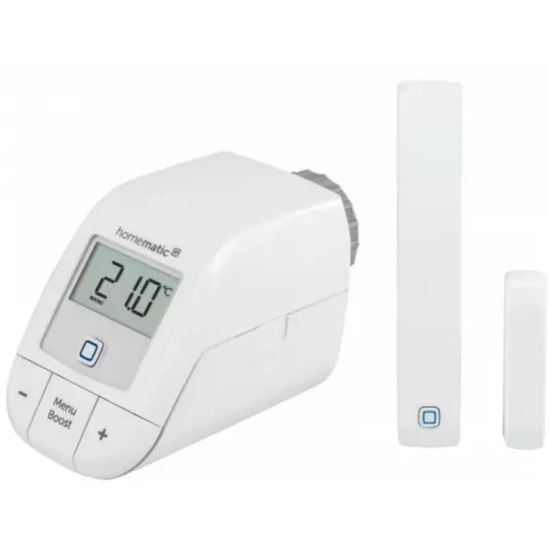 Termostatas Homematic IP HmIP-SK9 — RF, maitinamas baterijomis, baltas, 57×68×102 mm