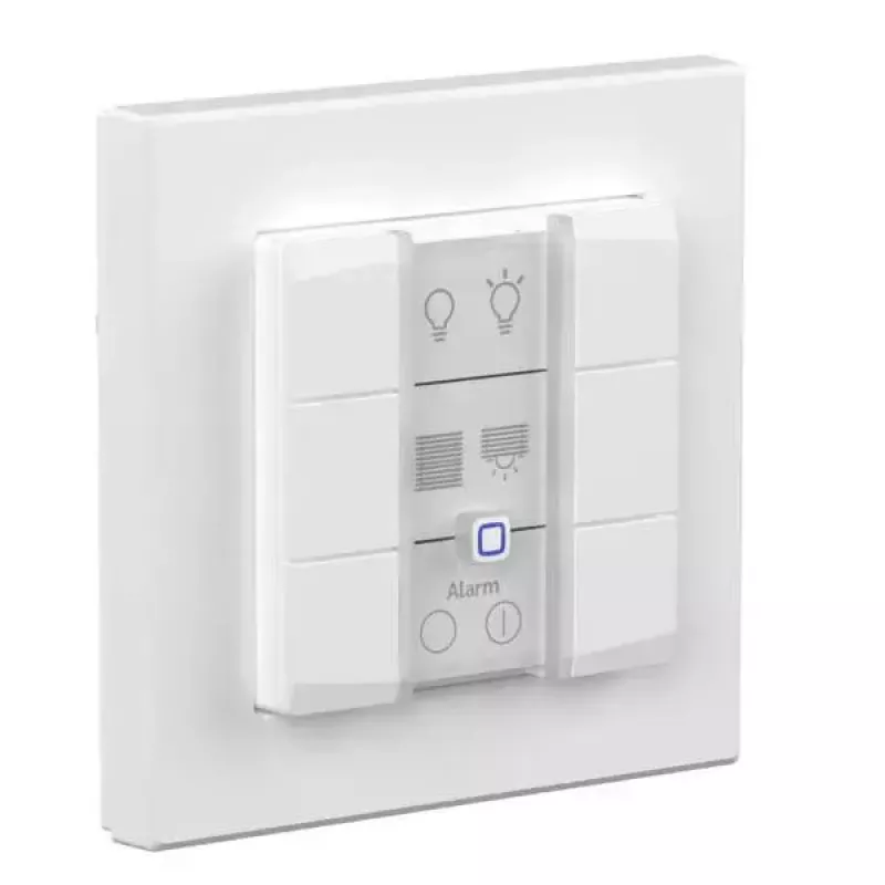 Sieninis jungiklių skydelis eQ-3 Homematic IP Wandtaster 6 mygtukų plastikinis baltas