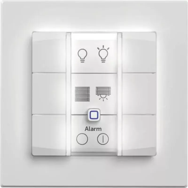 Sieninis jungiklių skydelis eQ-3 Homematic IP Wandtaster 6 mygtukų plastikinis baltas