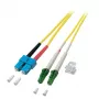 Šviesolaidinis kabelis EFB Elektronik O0383.1 1 m LC SC Geltonas
