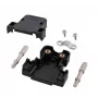 Laido jungtis EFB Elektronik 29415.1 — D-sub 9 kontaktų, juodas plastikas, išorinis Ø 6 mm, 31×32 mm
