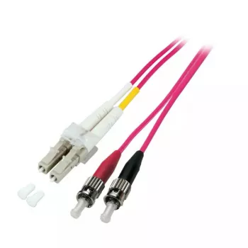 Skaidulinis optinis kabelis EFB Elektronik LC-ST 50/125µ InfiniBand 2 m Rožinis