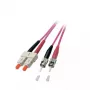 Šviesolaidinis kabelis EFB Elektronik O0347.2 2 m ST SC Violetinis