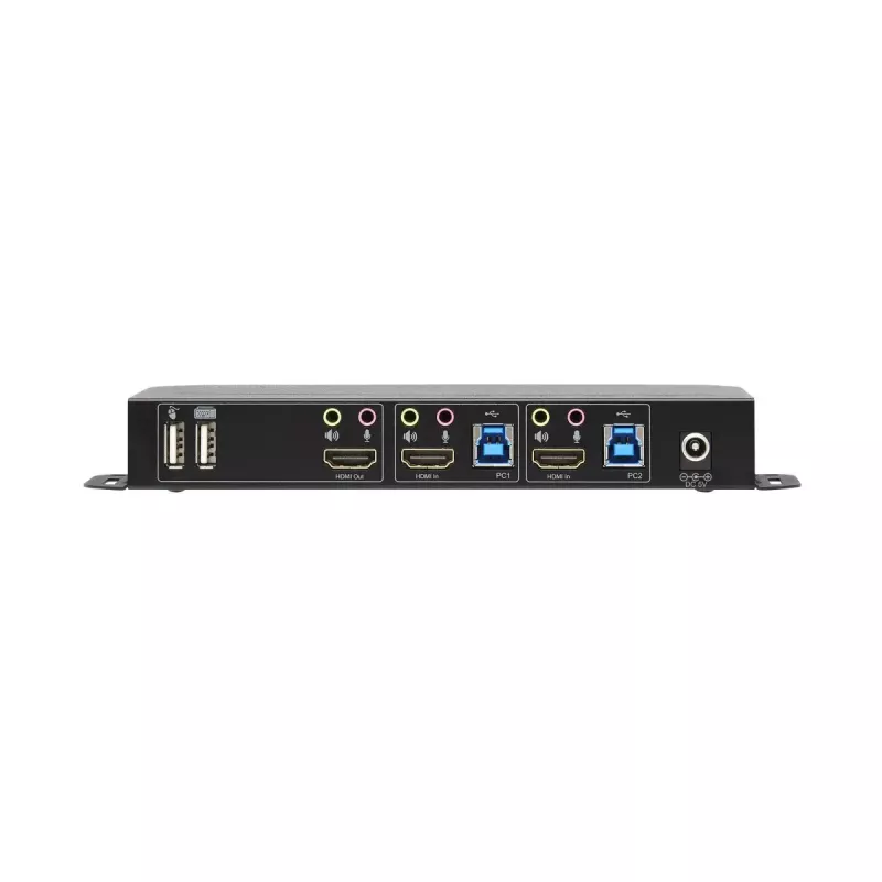 KVM jungiklis 2 prievadų HDMI/USB Tripp Lite B005-HUA2-K — 4K 60 Hz, HDR, HDCP 2.2, IR, USB bendrinimas, 1,2 m kabeliai
