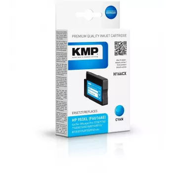 Rašalo kasetė KMP H166CX didelio našumo žalsvai mėlyna