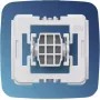 Adapter for Gira new generation light switch eQ-3 Homematic IP — mygtukai, belaidis, baltas plastikas, 55×21×51 mm