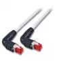 Tinklo kabelis EFB Elektronik RJ45 90°S/STP Cat6 RJ-45 Cat7 0,5 m pilkas