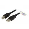 USB 2.0 duomenų kabelis EFB Elektronik K5256SW.1,5 — USB A į USB B, 1,5 m, juodas