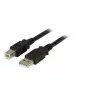 USB 2.0 duomenų kabelis EFB Elektronik K5256SW.1,5 — USB A į USB B, 1,5 m, juodas