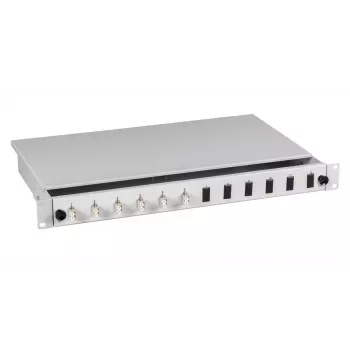 Patch panel EFB Elektronik BA71921.12 — šviesolaidinis LC, 0U, pilkas, 483×44,5×244 mm