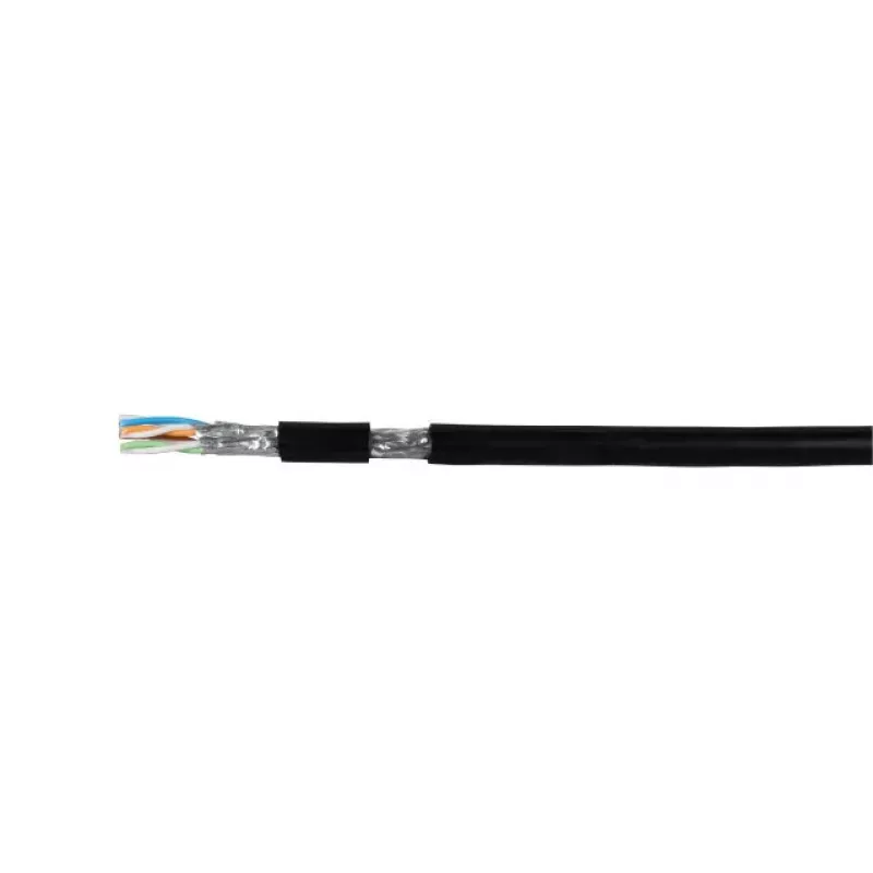 Tinklo kabelis EFB Elektronik Cat7 S/FTP (S‑STP) 100 m juodas