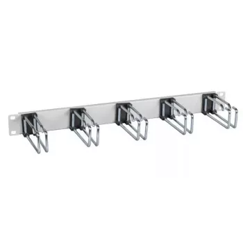 Kabelių tvarkymo skydelis EFB Elektronik 699981.1, pilkas, metalinis, 482,6 mm