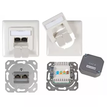 Kištukinis lizdas 2 x RJ-45 EFB Elektronik ET-25211.2V1