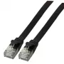 Tinklo kabelis EFB Elektronik K5545SW.1 RJ-45 Cat6a 1 m Juodas