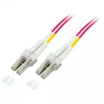 Dvipusis šviesolaidinis komutacinis kabelis EFB Elektronik LC–LC 0,5 m OM4 50/125 µm violetinis