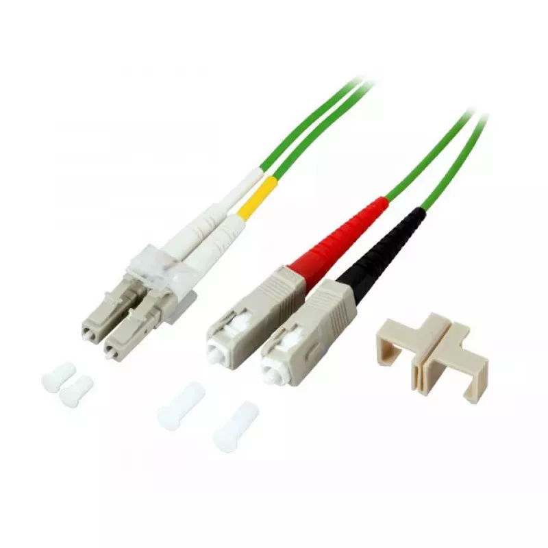 EFB Elektronik O0323.1OM5 šviesolaidinis kabelis 1 m 2x SC 2x LC Žalias