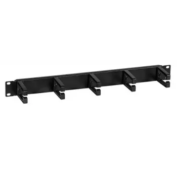 Kabelių tvarkymo skydelis EFB Elektronik 699992TS, 19 colių (48,3 cm), 482,6 × 44,5 mm, juodas plastikas