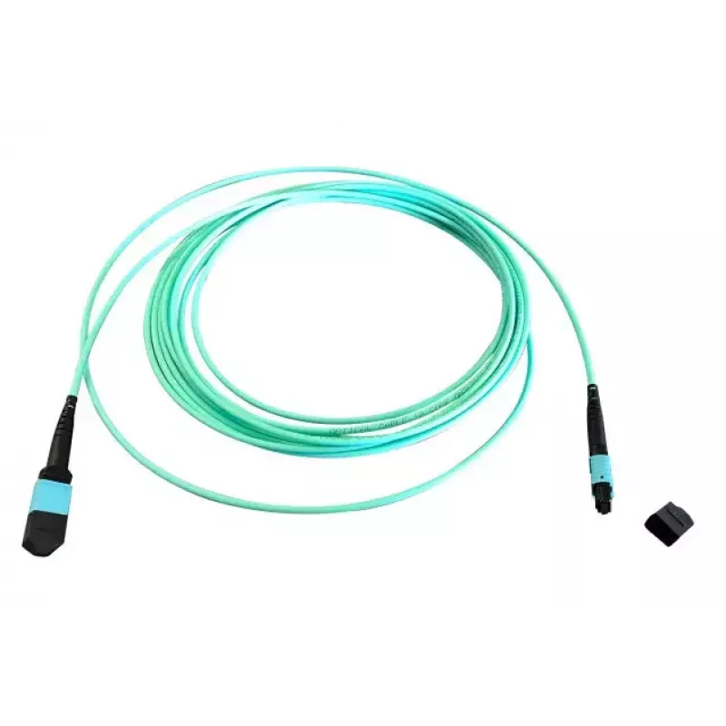 Skaidulinis optinis MTP kabelis EFB Elektronik MTPF12MTPFOM3-2-A — OM3, 2 m, 50 µm, Aqua