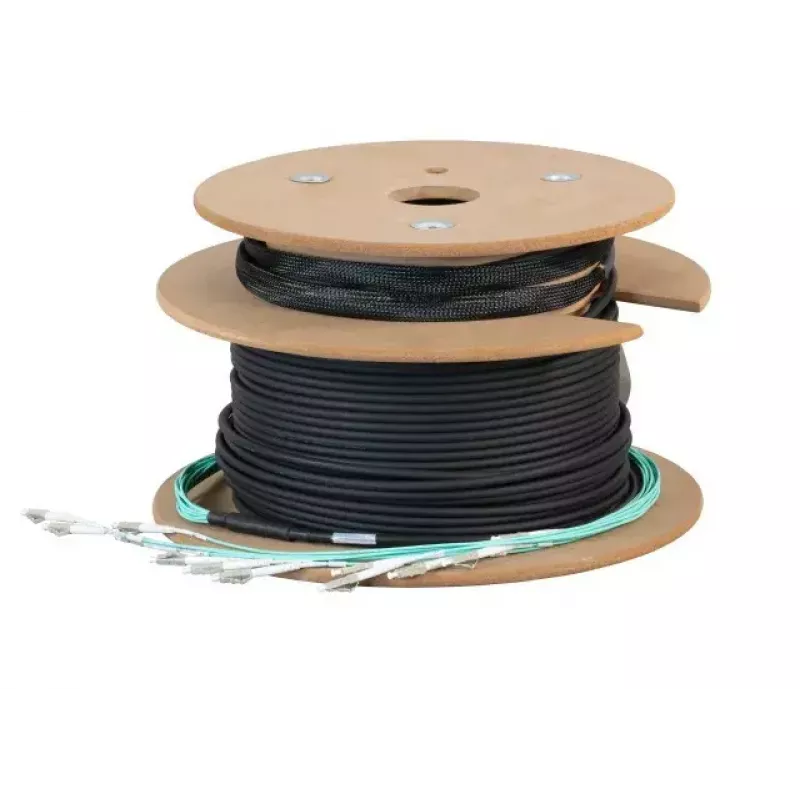 Šviesolaidinis kabelis EFB Elektronik O8342L200OM3 200 m 12x LC U-DQ(ZN) BH juoda