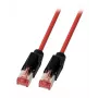 Tinklo kabelis EFB Elektronik K8048PUI1 — Cat6a S/FTP (S-STP), 1 m, RJ-45 į RJ-45, paauksuoti kontaktai, juoda/raudona