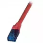 Tinklo komutacinis kabelis EFB Elektronik K8109RT.3 Cat6a U/UTP, 3 m, raudonas, RJ-45 paauksuoti kontaktai