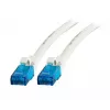 Tinklo kabelis EFB Elektronik K8109WS.1 Cat6a U/UTP (UTP) 1 m, RJ-45 į RJ-45, auksiniai kontaktai, baltas