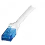 Tinklo kabelis EFB Elektronik K8109WS.3 Cat6a U/UTP 3 m, RJ-45 į RJ-45, auksuoti kontaktai, baltas