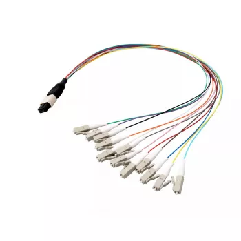 EFB Elektronik MTPM12LCOM4-0,4 šviesolaidinis kabelis, 0,4 m, MTP į 12×LC, OM4, violetinis