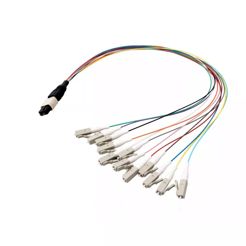 EFB Elektronik MTPM12LCOM4-0,4 šviesolaidinis kabelis, 0,4 m, MTP į 12×LC, OM4, violetinis