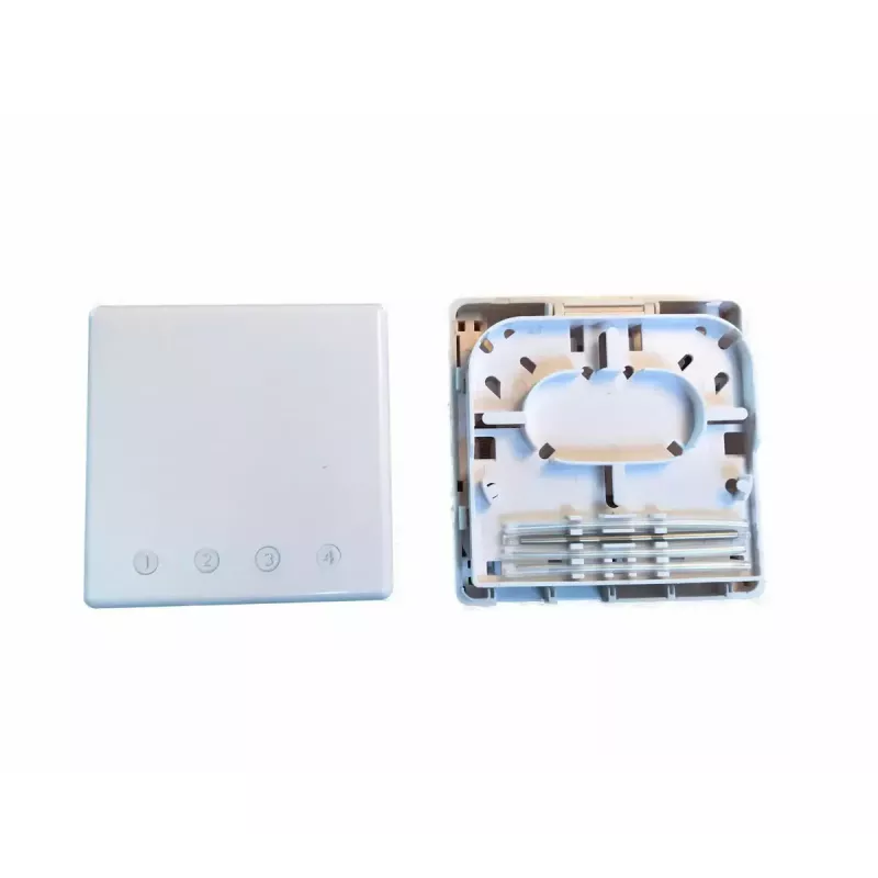 Tinklo jungiamoji dėžutė EFB Elektronik FTTH-BOX-IN-6, plastikinis korpusas, 80×80×28 mm, balta
