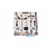 Tinklo jungiamoji dėžutė EFB Elektronik FTTH-BOX-IN-6, plastikinis korpusas, 80×80×28 mm, balta