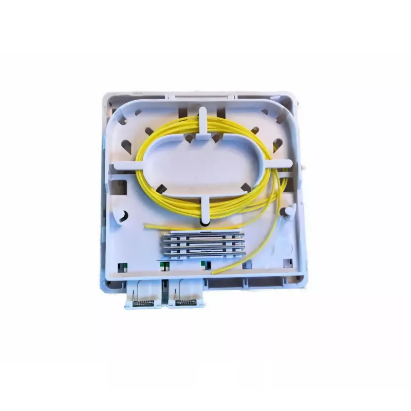 Tinklo jungiamoji dėžutė EFB Elektronik FTTH-BOX-IN-6, plastikinis korpusas, 80×80×28 mm, balta