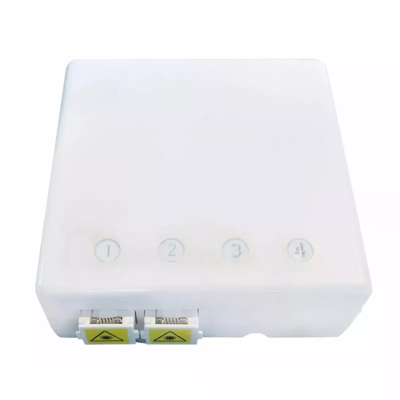 Tinklo jungiamoji dėžutė EFB Elektronik FTTH-BOX-IN-6, plastikinis korpusas, 80×80×28 mm, balta