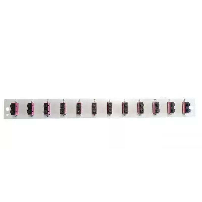 Patch panel accessory EFB Elektronik SB-FP-12SC-D-V-OM3 — 1U rack mount, 12 SC, Pilka, 432×13×43.5 mm