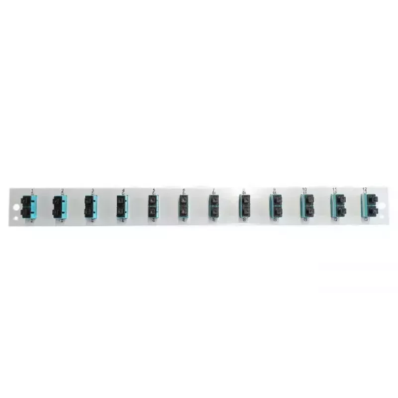 Patch panel accessory EFB Elektronik SB-FP-12SC-D-V-OM3 — 1U rack mount, 12 SC, Pilka, 432×13×43.5 mm