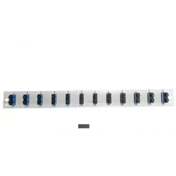 Sujungimo skydelio priedas EFB Elektronik SB-FP-12SC-D-V-OS2 — 1U stovo montavimas, 432×13×43,5 mm, pilka